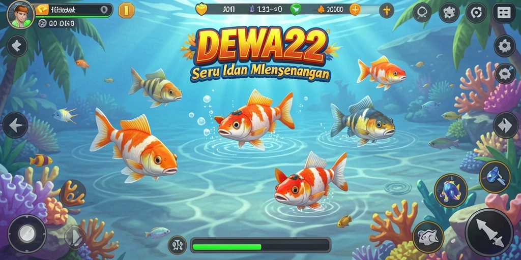 Gameplay seru menembak ikan di DEWA22.