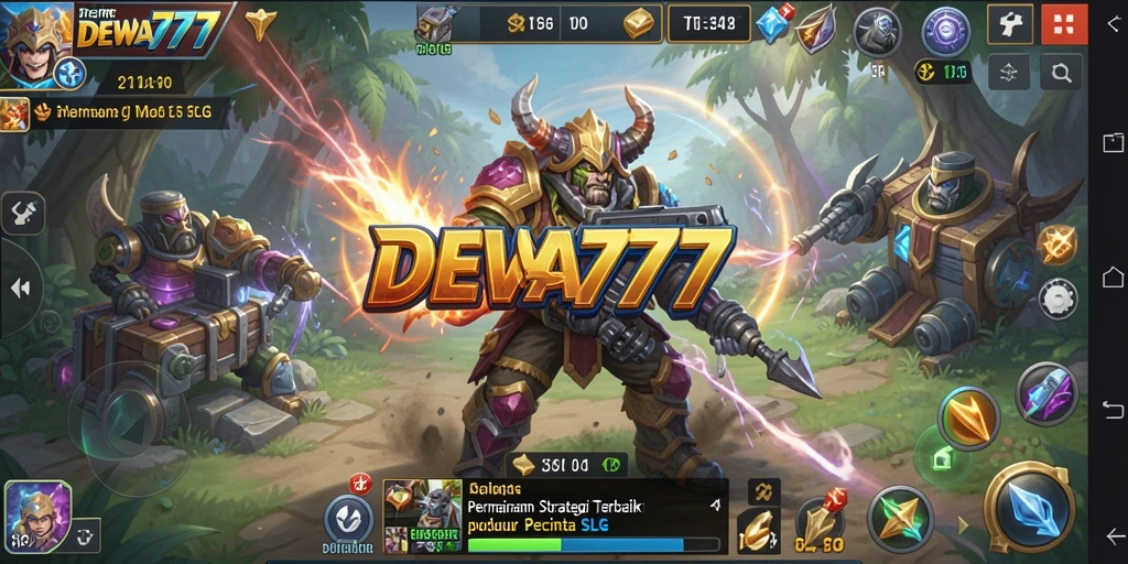 Screenshot gameplay DEWA777 yang menampilkan pertempuran seru dan strategi pembangunan.
