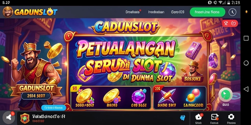 Screenshot game GADUNSLOT menampilkan aksi seru di petualangan slot.
