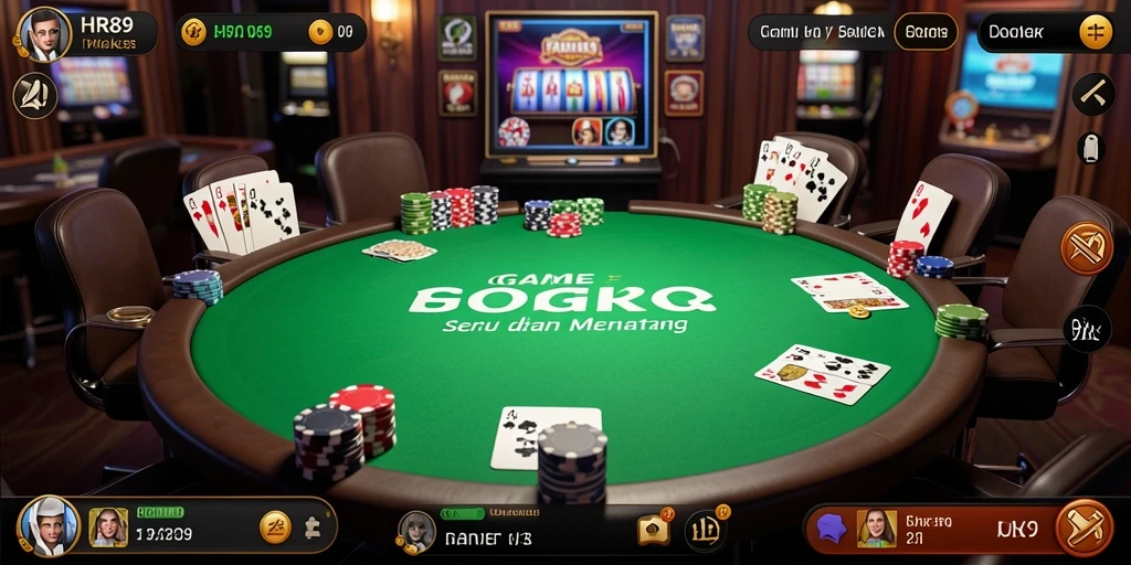 Tampilan gameplay menarik dari HR89 dengan suasana Poker yang mendebarkan.