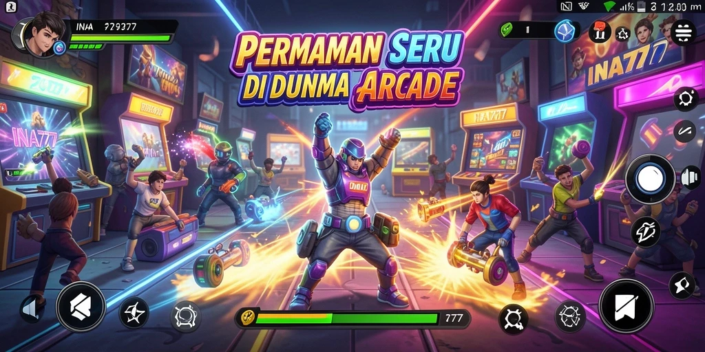 Tangkapan layar utama INA777 yang menunjukkan aksi gameplay Arcade yang menarik.