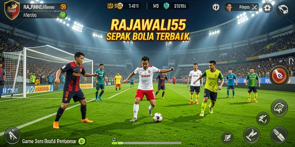 Screenshot gameplay <strong>RAJAWALI55</strong> yang seru dan mendebarkan di lapangan.