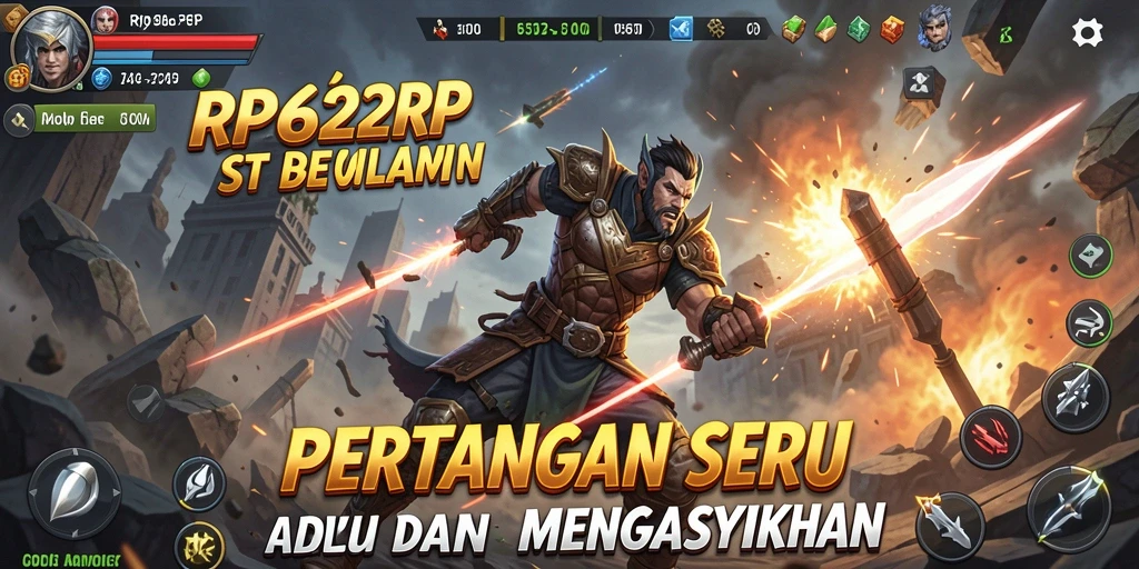 Tampilan seru dari gameplay RP62RP yang penuh aksi.