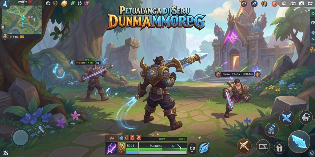 Tampilan gameplay seru di dunia MMORPG RVIP1.