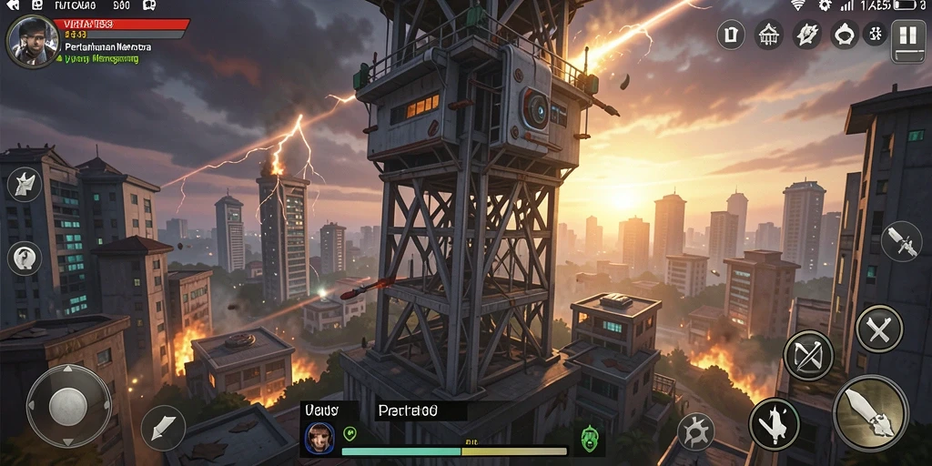 Tampilan seru dari gameplay Tower Defense di VITA555.