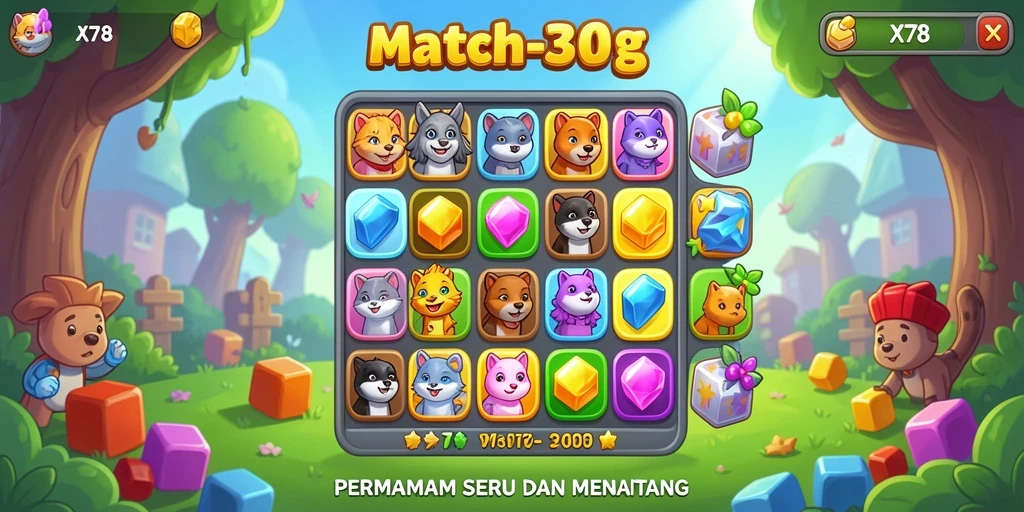 Tampilan menarik dari gameplay X78 yang penuh warna.